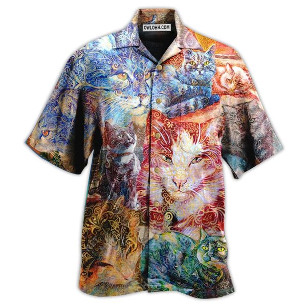 Cat Sleeping Blur - Hawaiian Shirt Jezsport.com