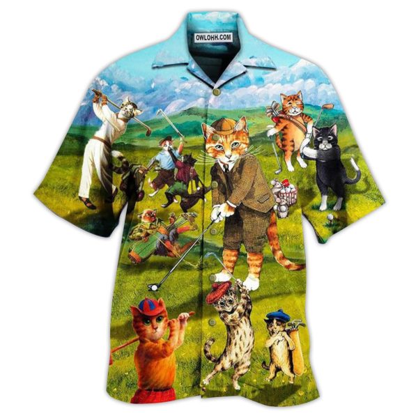 Golf Cats That What I Do I Play Golf And I Know Thing - Hawaiian Shirt Jezsport.com