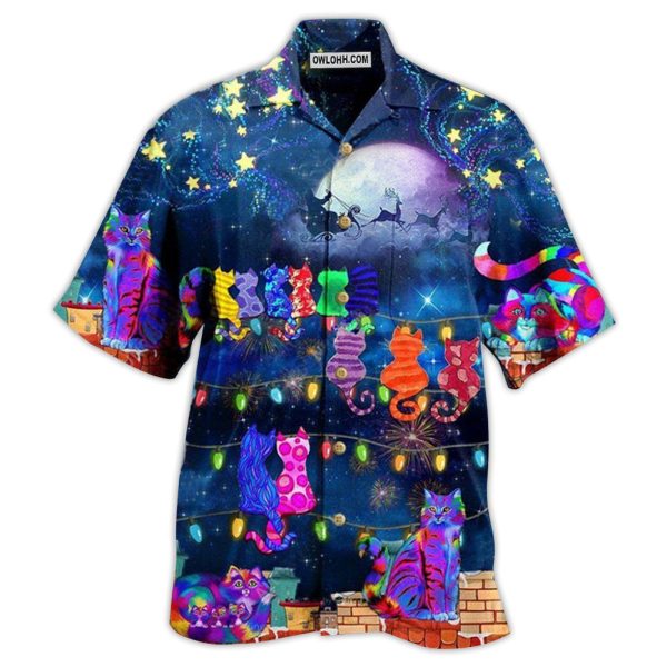 Cat The Jolly Cats On Roof - Hawaiian Shirt Jezsport.com