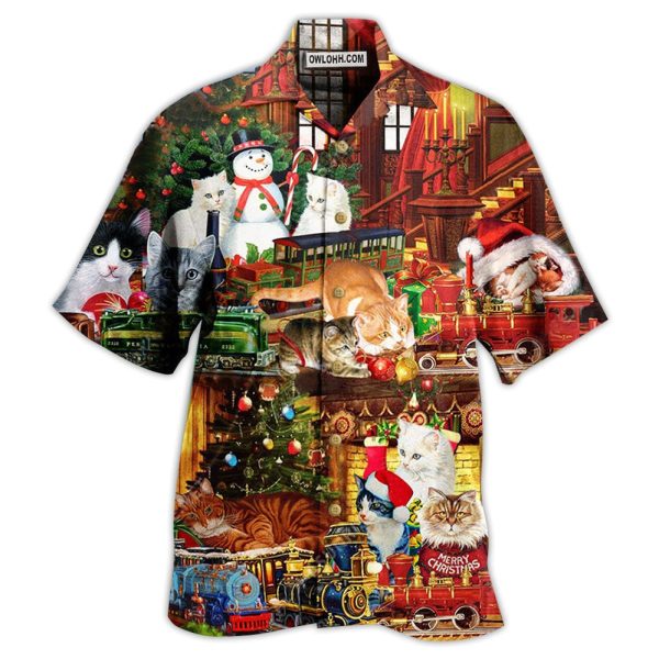 Cat With Toys Train - Hawaiian Shirt Jezsport.com