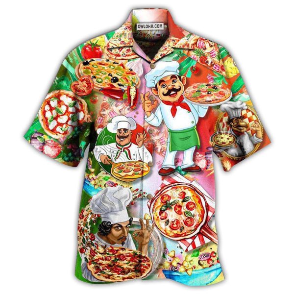 Chef Pizza A Slice A Day Keeps The Sad Away - Hawaiian Shirt Jezsport.com