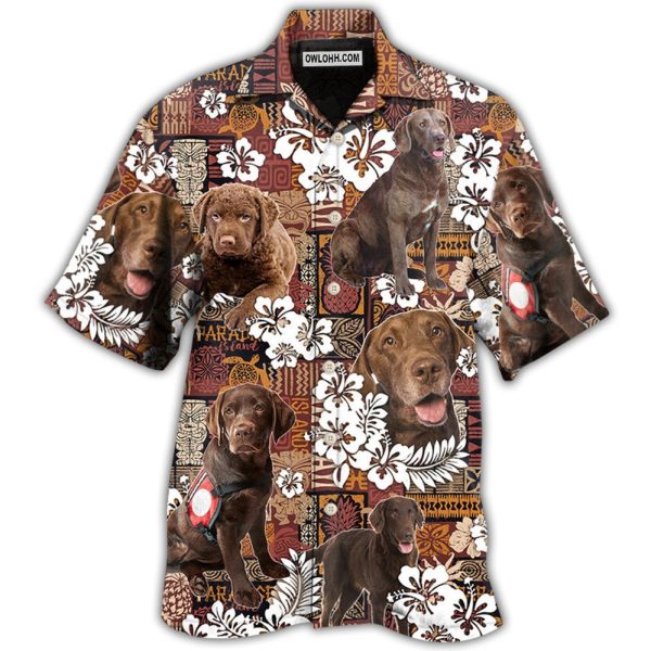 Chesapeake Bay Retriever Dog Tropical Floral Vintage - Hawaiian Shirt Jezsport.com