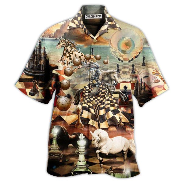 Chess Power Of The Knights In Chess Vintage - Hawaiian Shirt Jezsport.com