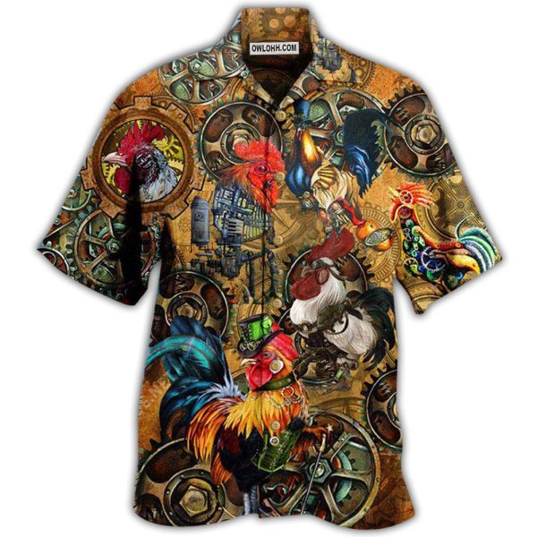 Chicken Rooster Steampunk - Hawaiian Shirt Jezsport.com