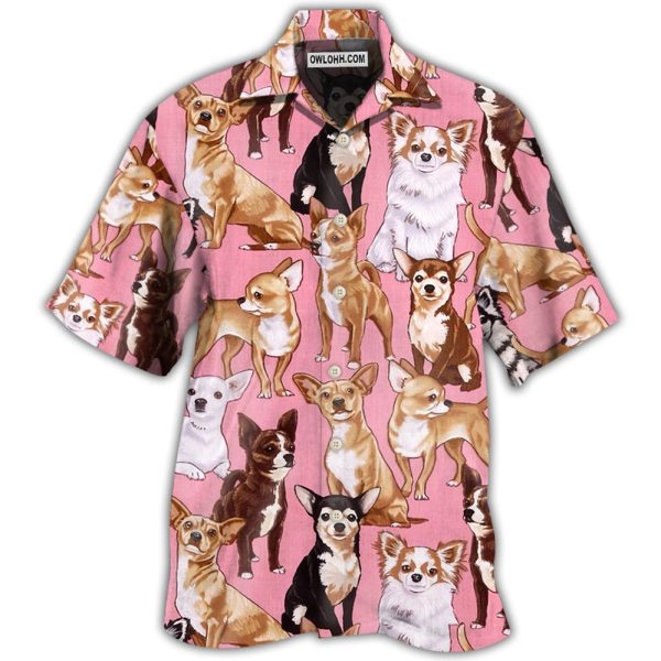 Chihuahua Dog Basic Pink - Hawaiian Shirt Jezsport.com