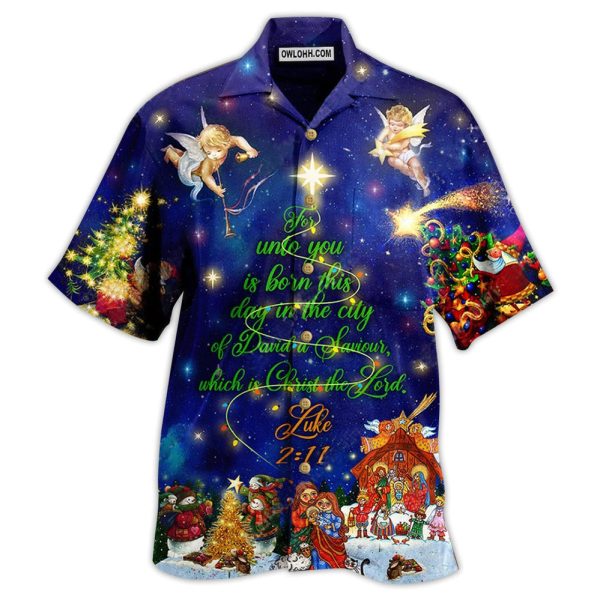 Christmas Christ The Lord In Blue - Hawaiian Shirt Jezsport.com