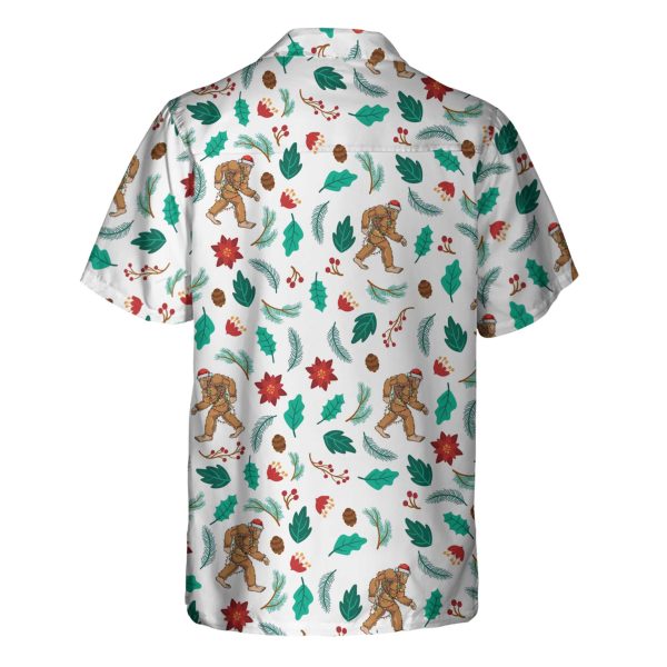 Christmas Bigfoot Sasquatch Pattern Hawaiian Shirt Jezsport.com