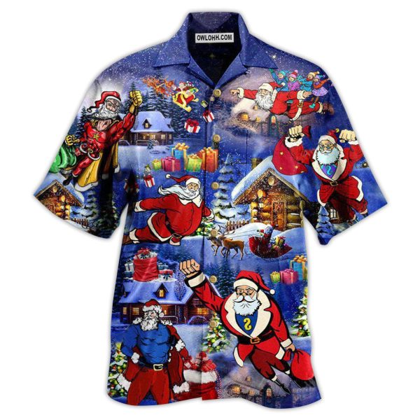 Christmas Christmas Flying Super Santa - Hawaiian Shirt Jezsport.com