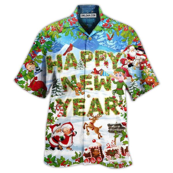 Christmas Happy New Year Snow Merry Christmas - Hawaiian Shirt Jezsport.com