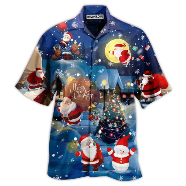 Christmas Love Santa And Gifts Lovely Night - Hawaiian Shirt Jezsport.com