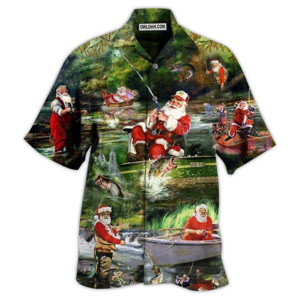 Fishing Christmas Merry Fishmasand A Happy New Reel - Hawaiian Shirt Jezsport.com