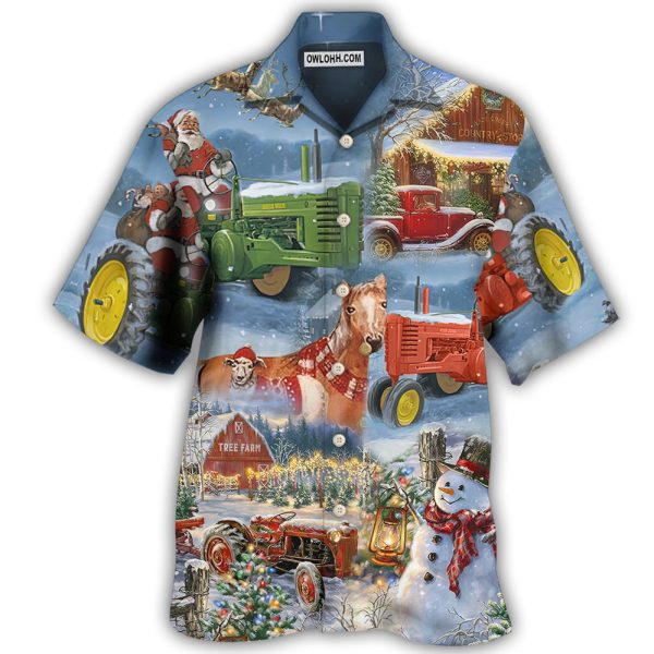 Christmas To Farm Happiness In Sky - Hawaiian Shirt Jezsport.com