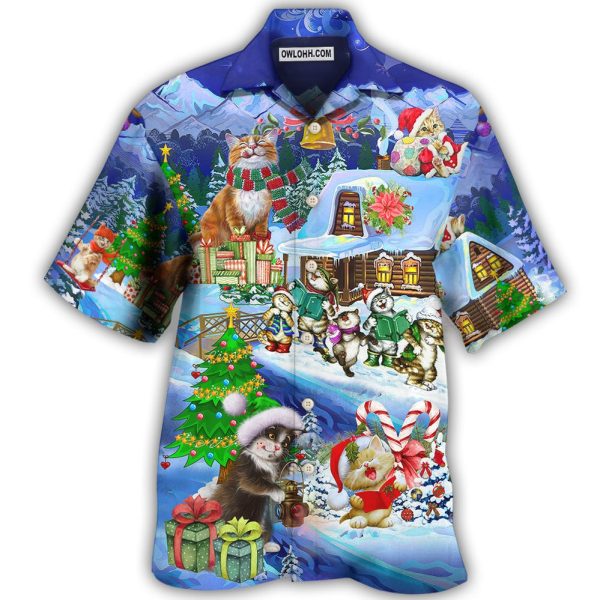 Christmas Cat Santa Love Gift - Hawaiian Shirt Jezsport.com