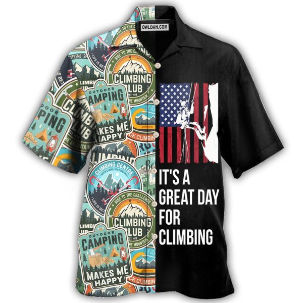 Climbing It's A Great Day For Cool Climbing - Hawaiian Shirt Jezsport.com