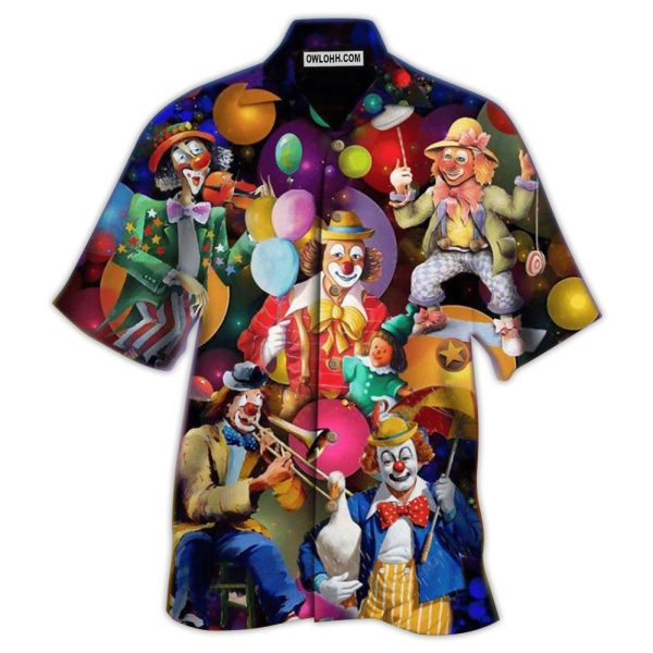 Clown Funny Happy Love Life - Hawaiian Shirt Jezsport.com