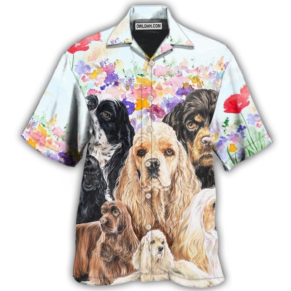 Cocker Spaniel Dog And Flowers Lover - Hawaiian Shirt Jezsport.com