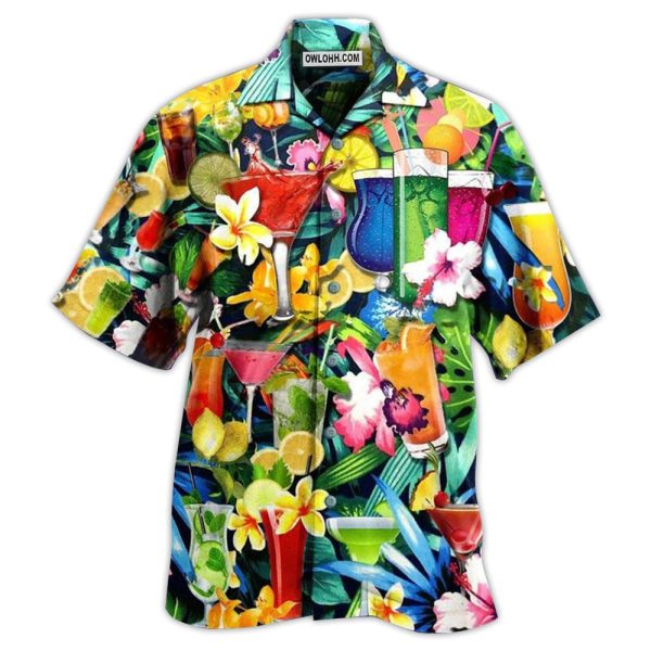 Cocktail And Flowers - Hawaiian Shirt Jezsport.com