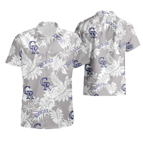 Colorado Rockies Tropical Flower Short Sleeve Hawaiian Shirt summer shirt Jezsport.com