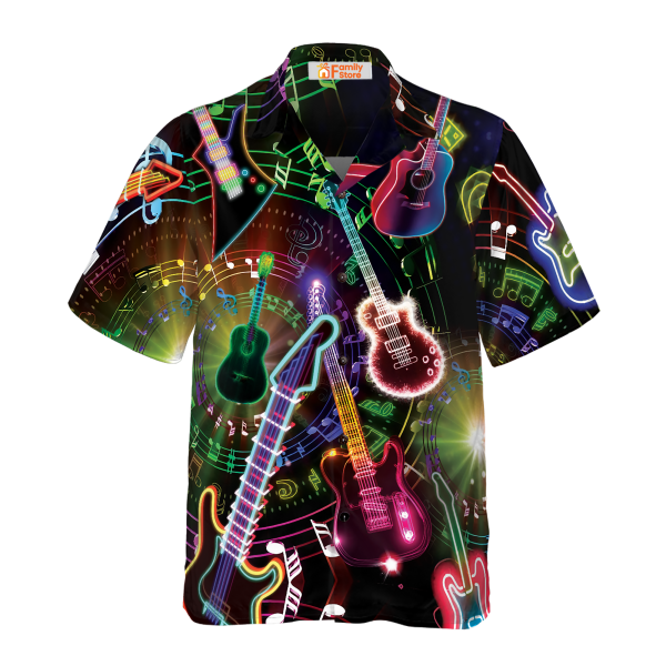 Colorful Guitars Hawaiian Shirt Jezsport.com