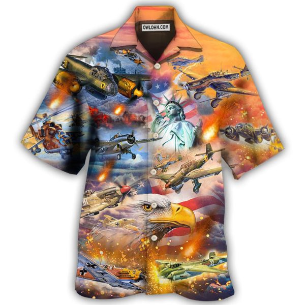 Combat Aircraft Independence Day America - Hawaiian Shirt Jezsport.com