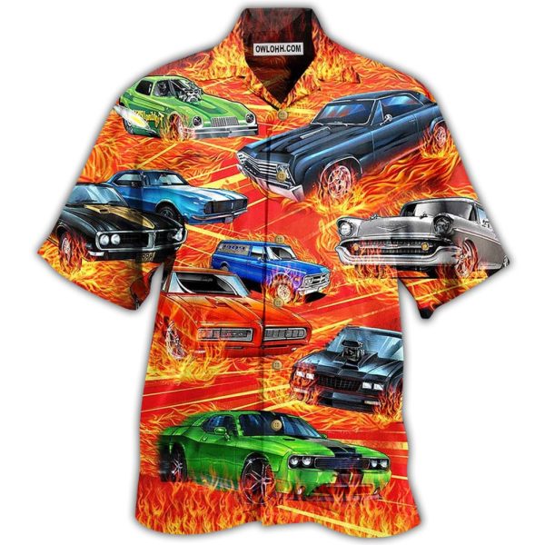 Car On Fire Cool - Hawaiian Shirt Jezsport.com