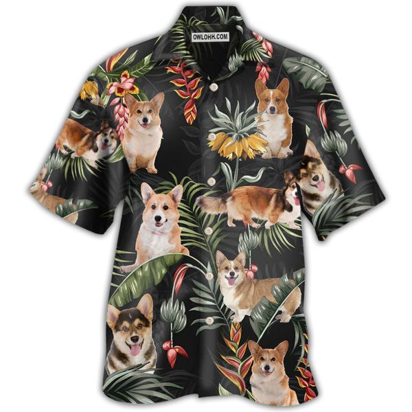 Corgi Tropical Love Dog - Hawaiian Shirt Jezsport.com