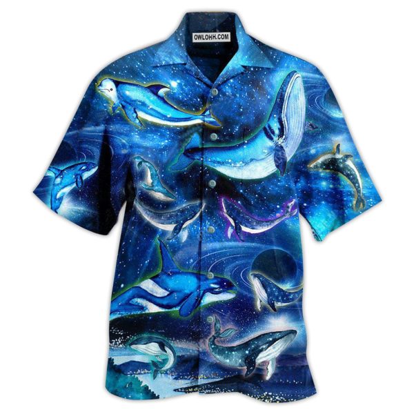 Whale In Fantasy Space - Hawaiian Shirt Jezsport.com