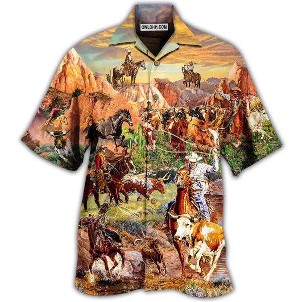 Cowboy Freedom Life Style Mountain - Hawaiian Shirt Jezsport.com