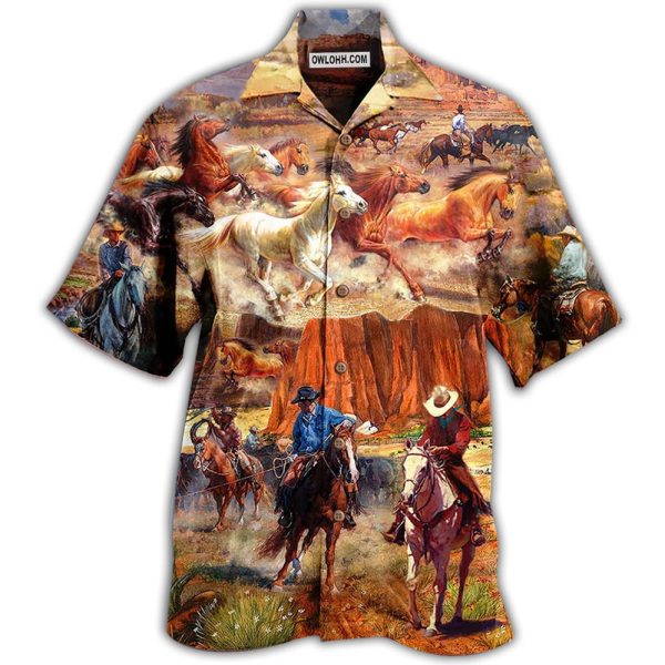 Cowboy Freedom Love Life Strong Cool - Hawaiian Shirt Jezsport.com