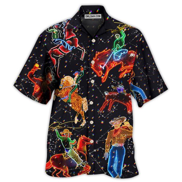 Cowboy Neon Love Life Love Cool - Hawaiian Shirt Jezsport.com