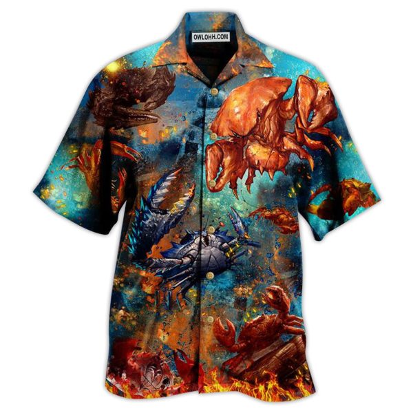 Crab Let's Get Crackin' In Ocean - Hawaiian Shirt Jezsport.com