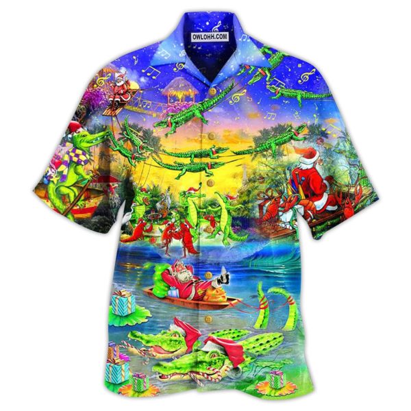 Crocodile Love Xmas Merry Christmas - Hawaiian Shirt Jezsport.com