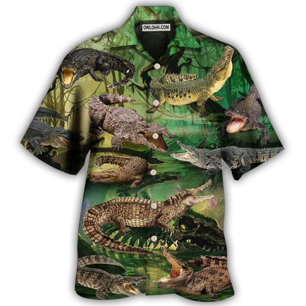 Crocodile Fall In Love - Hawaiian Shirt Jezsport.com