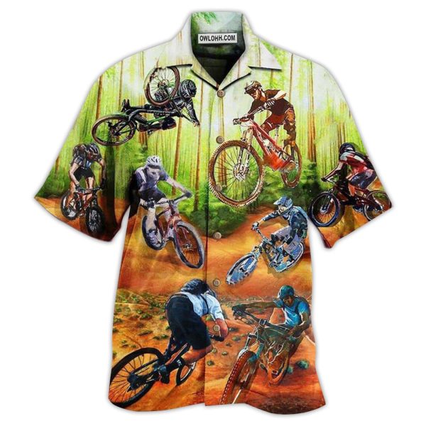 Bike Cycling I Would Rather Be On The Trails - Hawaiian Shirt Jezsport.com