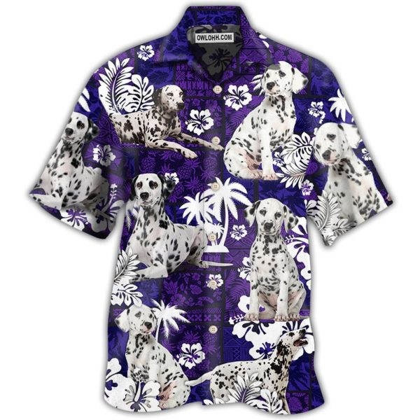 Dalmatian Dog Lover Tropical Life Purple - Hawaiian Shirt Jezsport.com