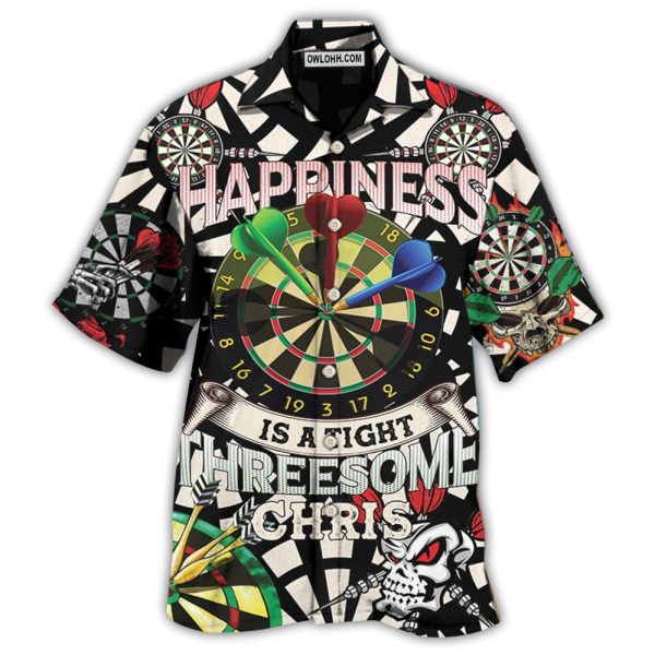 Darts Happiness Black And White Style - Hawaiian Shirt Jezsport.com