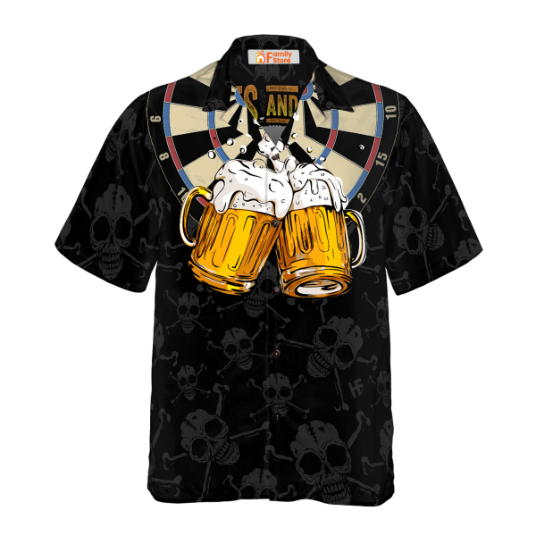 Darts And Beer Hawaiian Shirt, Best Gift For Beer Lovers Jezsport.com