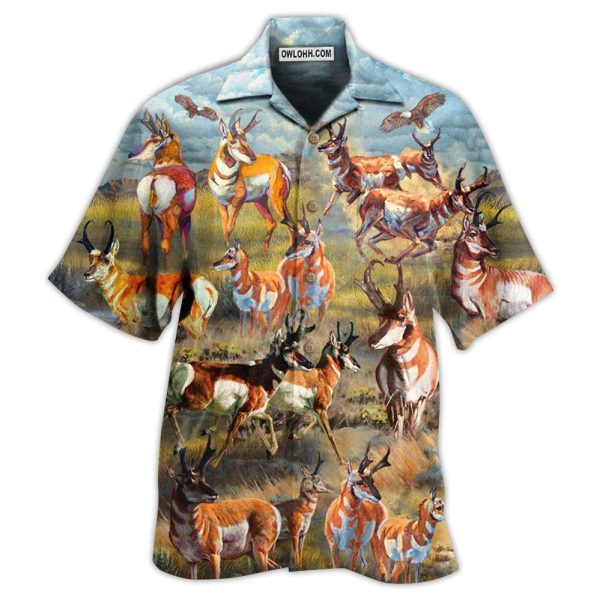 Deer Buck Deer On The Field - Hawaiian Shirt Jezsport.com