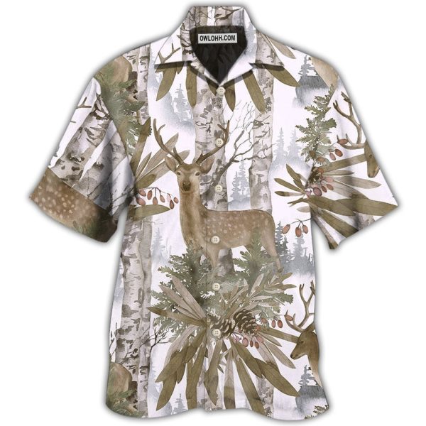 Deer Forest Art Style - Hawaiian Shirt Jezsport.com