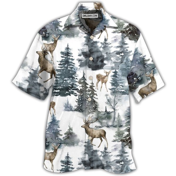 Deer Forest Blur Art - Hawaiian Shirt Jezsport.com