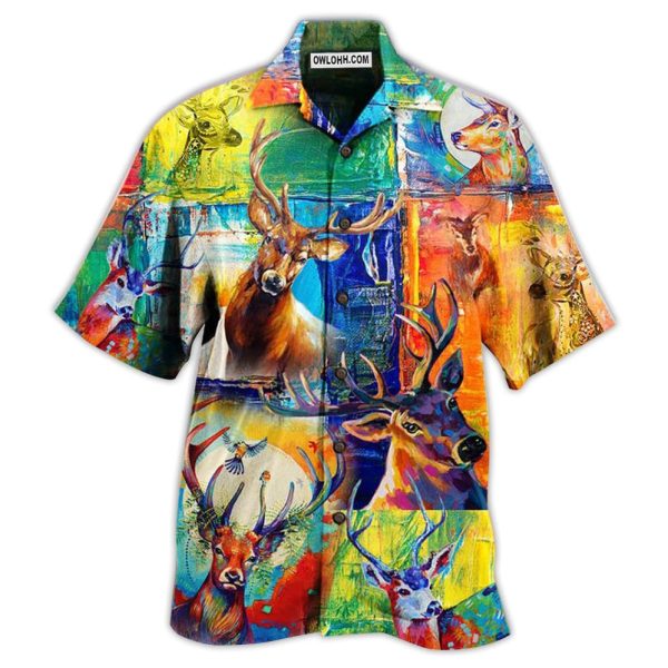 Deer Love Animals - Hawaiian Shirt Jezsport.com