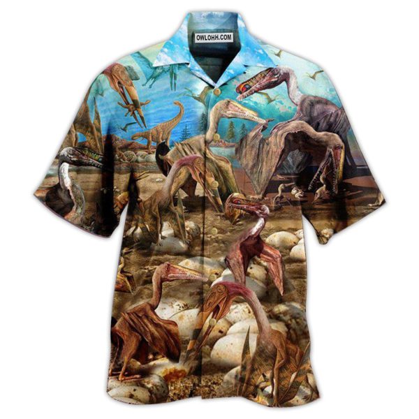 Jurassic Park Dinosaur Born To Be King Of Sky Freedom - Hawaiian Shirt Jezsport.com