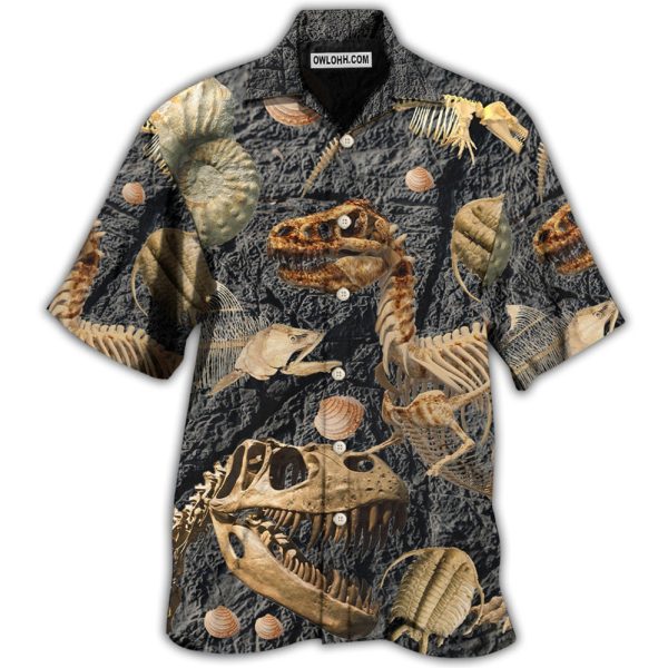 Jurassic Park Dinosaur Fossils Collection - Hawaiian Shirt Jezsport.com