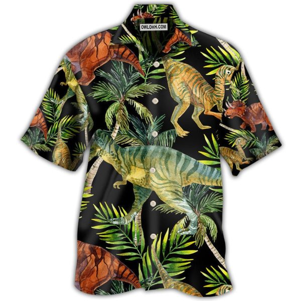 Jurassic Park Dinosaur In Tropical Jungles - Hawaiian Shirt Jezsport.com