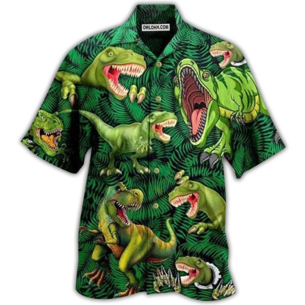 Jurassic Park Dinosaur Strong Love Life Style - Hawaiian Shirt Jezsport.com