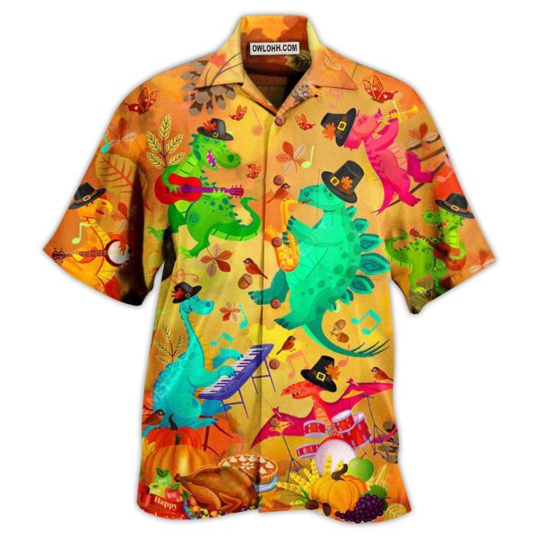 Jurassic Park Dinosaur Funny Thanksgiving - Hawaiian Shirt Jezsport.com