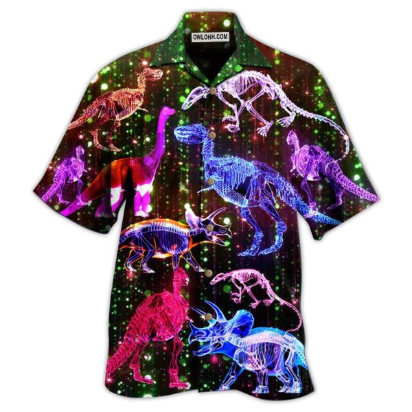 Jurassic Park Dinosaur Neon The Sparkling X-Ray - Hawaiian Shirt Jezsport.com