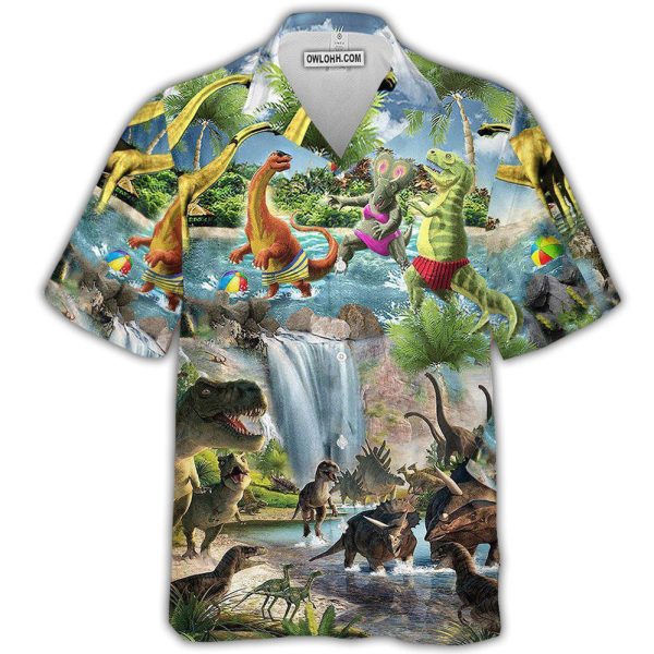 Jurassic Park Dinosaur World Funny Summer - Hawaiian Shirt Jezsport.com