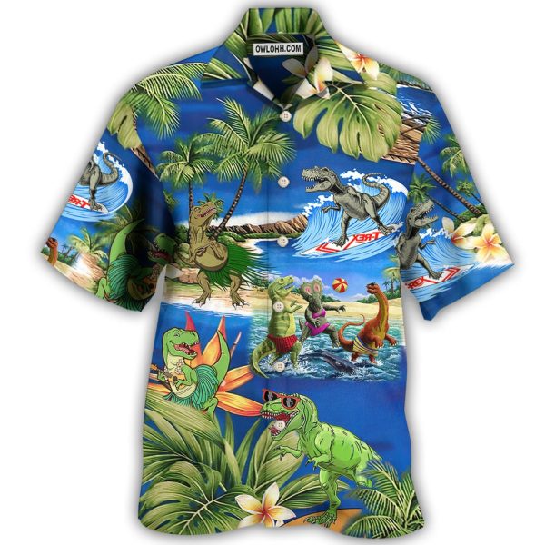 Jurassic Park Dinosaur World Summer Beach - Hawaiian Shirt Jezsport.com