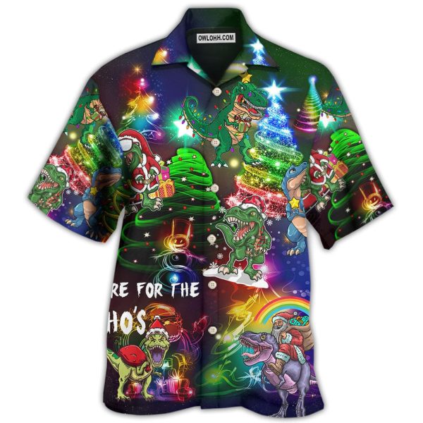 Jurassic Park Dinosaur Bright In Christmas Night - Hawaiian Shirt Jezsport.com